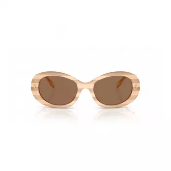 Tory Burch moteriški akiniai nuo saulės TY7214U318173 Vėžlio kiauto acetatas Rudi gradientiniai 53mm