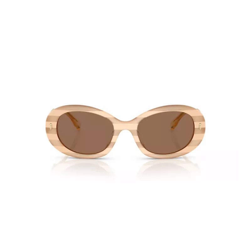 Tory Burch moteriški akiniai nuo saulės TY7214U318173 Vėžlio kiauto acetatas Rudi gradientiniai 53mm