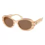 Tory Burch moteriški akiniai nuo saulės TY7214U318173 Vėžlio kiauto acetatas Rudi gradientiniai 53mm