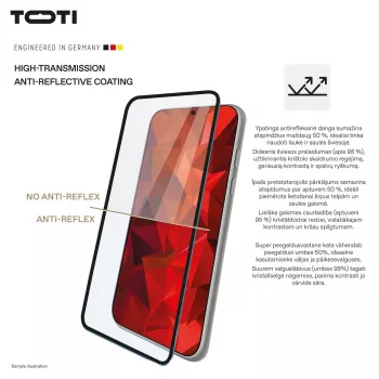 TOTI PREMIUM 3D grūdinto stiklo ekrano apsauga su pilna danga, skirta Samsung Galaxy S25 Ultra