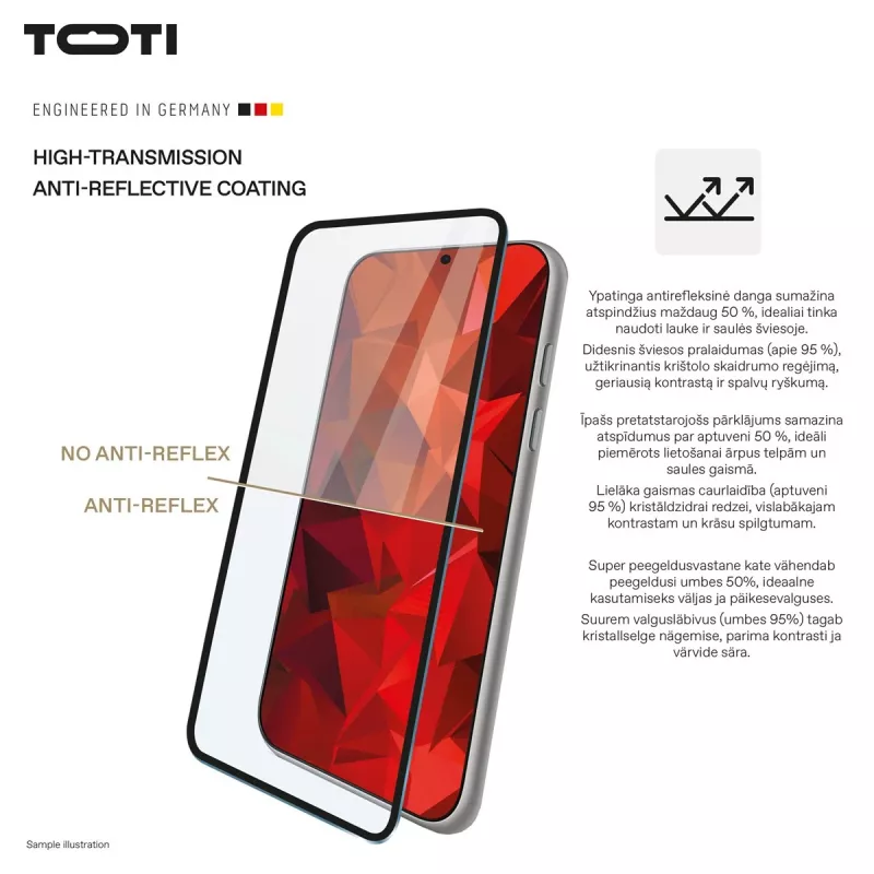 TOTI PREMIUM 3D grūdinto stiklo ekrano apsauga su pilna danga, skirta Samsung Galaxy S25 Ultra