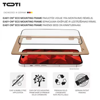 TOTI PREMIUM 3D grūdinto stiklo ekrano apsauga su pilna danga, skirta Samsung Galaxy S25 Ultra