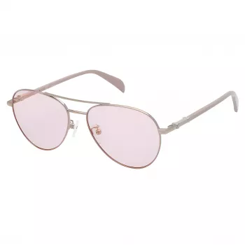 TOUS moteriški akiniai nuo saulės STO437-560E59 Havana acetatinis kvadratinis rėmelis, gradientiniai rudi lęšiai 56 mm