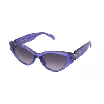 TOUS moteriški akiniai nuo saulės STOB84S5506LA Havana acetatinis kvadratinis rėmelis rudi gradientiniai lęšiai UV400