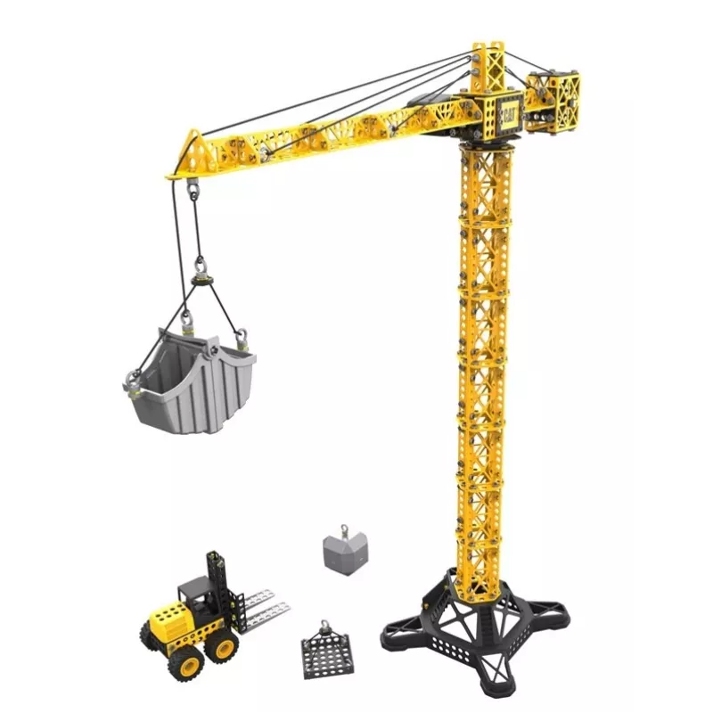TOY RC CONSTRUCTION CRANE SET CAT 82438