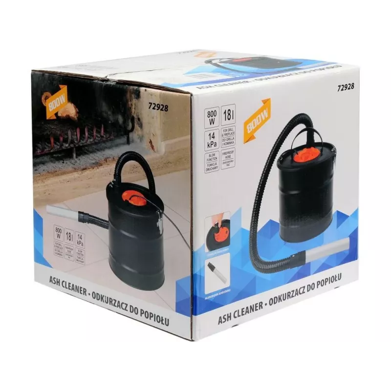 TOYA 72928 Pelenų siurblys 1200 W 20 L Nerūdijantis plienas