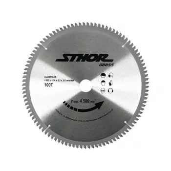 TOYA STHOR 300 mm TCT diskinis pjūklo diskas aliuminiui ir spalvotiesiems metalams, 100 dantų, 30 mm anga