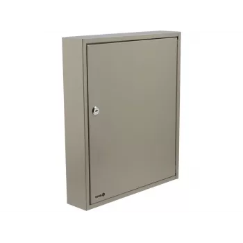 TOYA VOREL 78436 Plieninė raktų spintelė su cilindriniu užraktu, 10 kabliukų, pilka, montuojama ant sienos