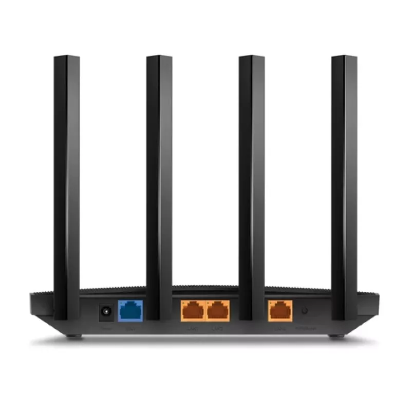 TP-Link Archer AX18 Wi-Fi 6 dviejų juostų gigabitinis belaidis maršrutizatorius (AX1800, 4x Gigabit LAN, juodas)
