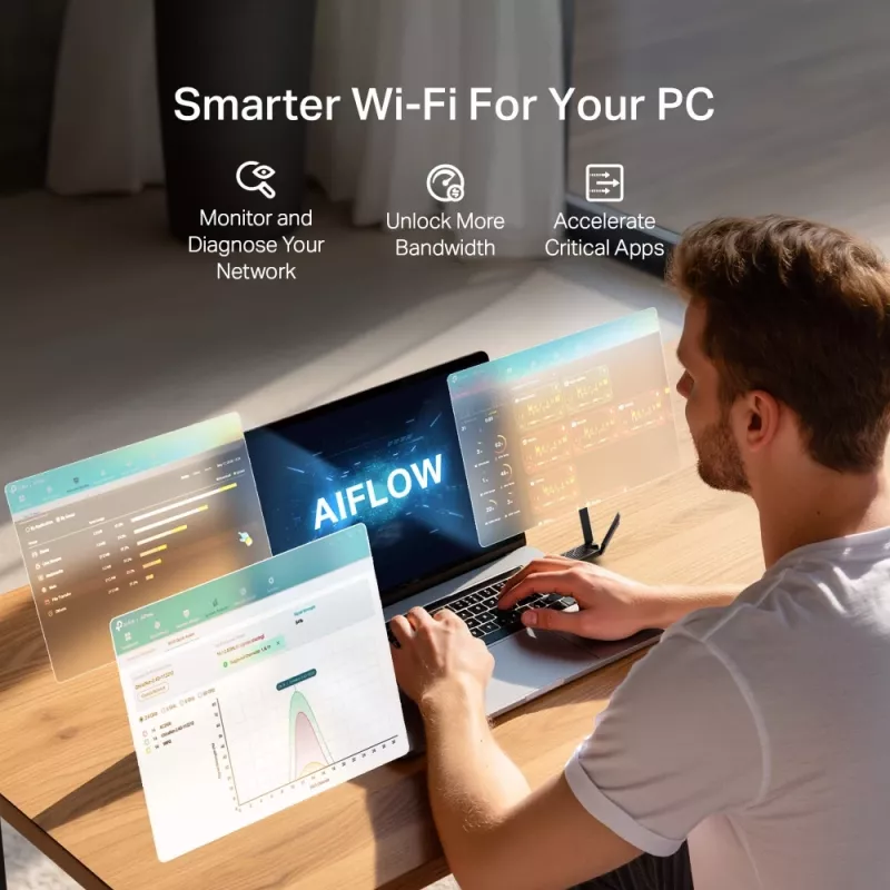 TP-LINK Archer TBE400U Plus BE6500 Tri-Band Wi-Fi 7 High Gain Wireless USB Adapter