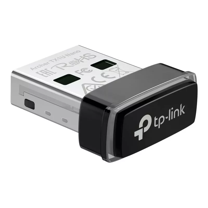 TP-Link Archer TX1U Nano AX300 Wi-Fi 6 USB Adapter su vidinėmis antenomis, USB 2.0