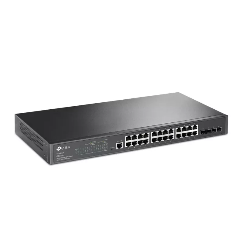 TP-Link JetStream 24 prievadų Gigabit L2 valdomas komutatorius su 4 SFP lizdais