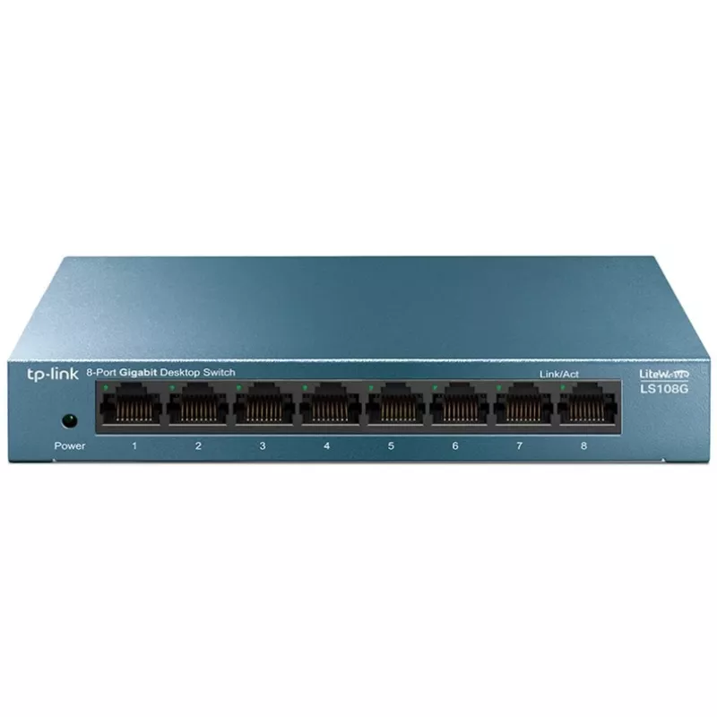 TP-Link LiteWave LS108G - Switch - nevaldomas - 8 x 10/100/1000 - stalinis - AC 220 V