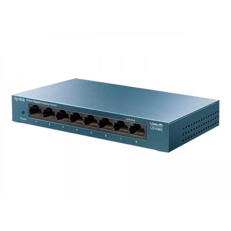 TP-Link LiteWave LS108G - Switch - nevaldomas - 8 x 10/100/1000 - stalinis - AC 220 V