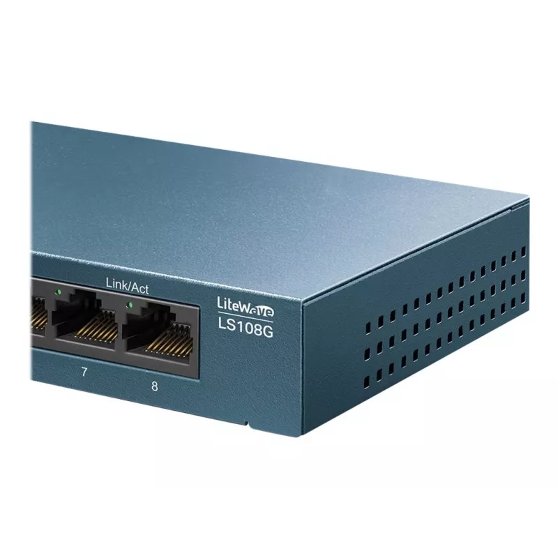 TP-Link LiteWave LS108G - Switch - nevaldomas - 8 x 10/100/1000 - stalinis - AC 220 V