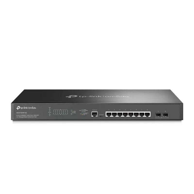 TP-Link Omada SG3210XHP-M2 8 prievadų 2.5G PoE+ valdomas komutatorius su 2x 10G SFP+ SG3210XHP-M2(UN)