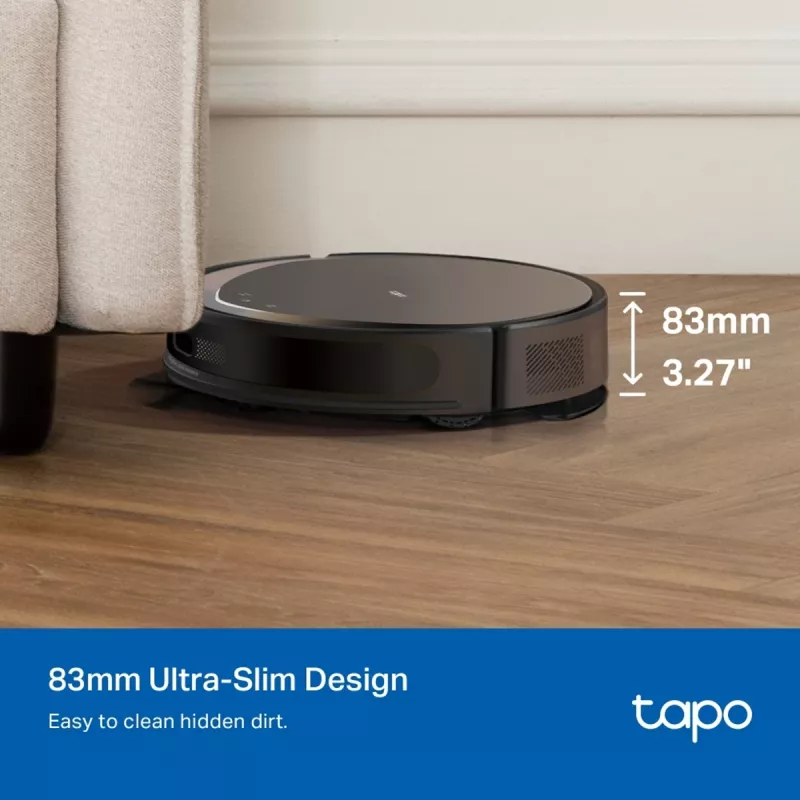 TP-Link Tapo RV20 Max Plus robotas dulkių siurblys ir šluostė su automatinio ištuštinimo doku, LiDAR navigacija, 4200 Pa siurbimo galia, 2600 mAh baterija, Wi-Fi, Alexa ir Google Assistant