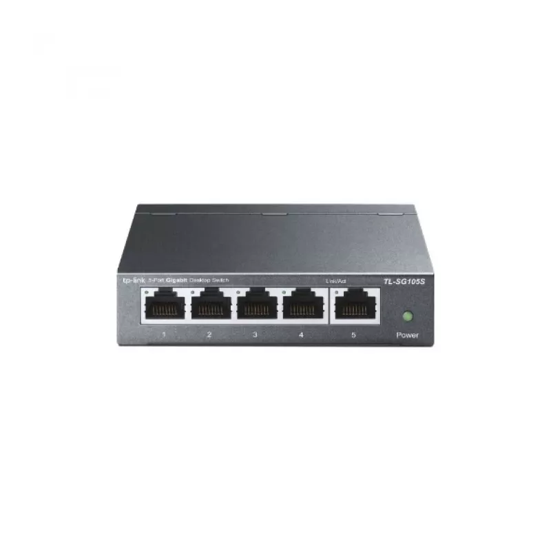 TP-Link TL-SG105S 5 prievadų gigabitinis stalinis komutatorius, metalinis korpusas, v5.0