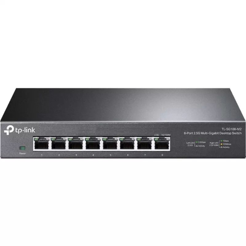 TP-Link TL-SG108-M2 V3.0 8 prievadų 2.5G Multi-Gigabit nevaldomas jungiklis