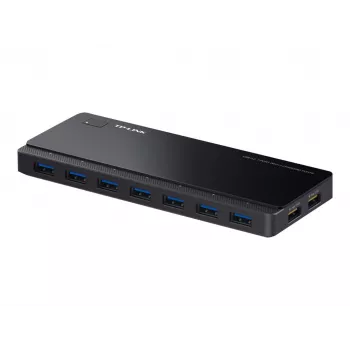 TP-LINK UH720 7 prievadų USB 3.0 šakotuvas su 2 išmaniaisiais įkrovimo prievadais – juodas