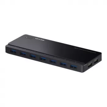 TP-LINK UH720 7 prievadų USB 3.0 šakotuvas su 2 išmaniaisiais įkrovimo prievadais – juodas