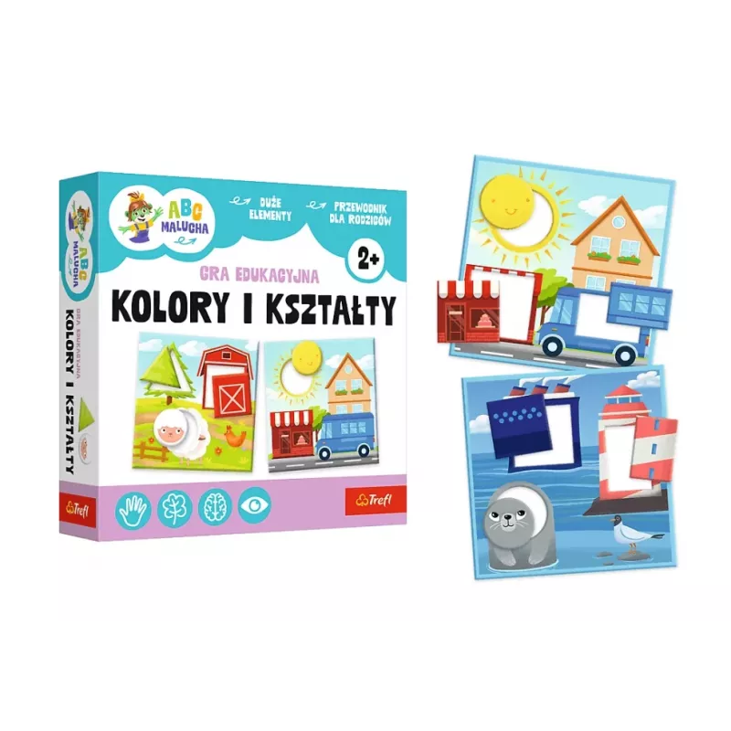 TREFL GRY Mokomasis žaidimas Spalvos ir Formos ABC mažiems vaikams Treflik Family Trefl 02904