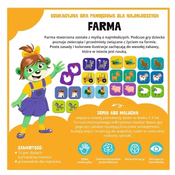 TREFL GRY Educational Game Farm ABC for Toddlers Treflik Family Trefl 02909