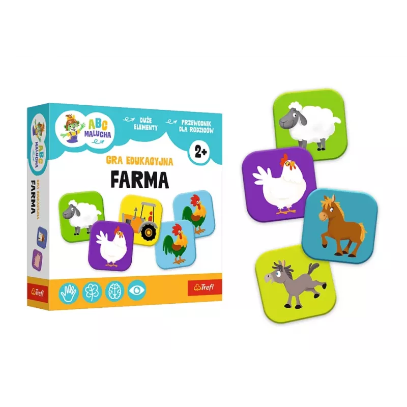 TREFL GRY Educational Game Farm ABC for Toddlers Treflik Family Trefl 02909