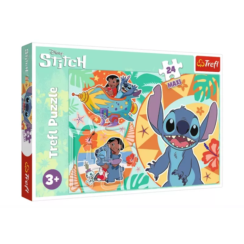 TREFL Dėlionė 24vnt Maxi Happy Day Lilo ir Stitch