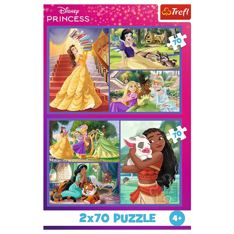 TREFL Dėlionė - 2x70 - Pasakų Dienos - Disney Princesės 34440