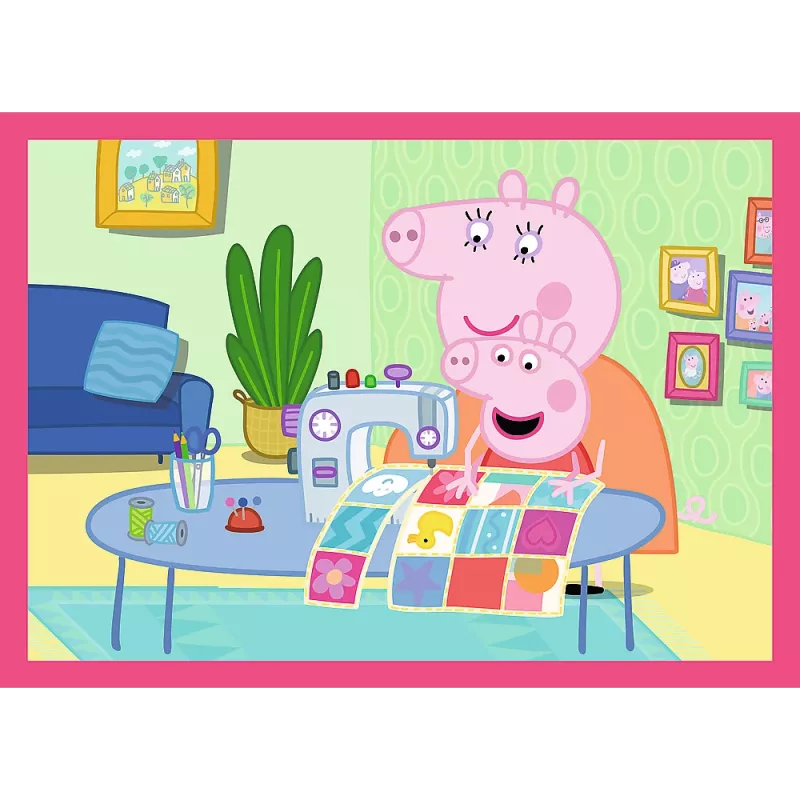 TREFL PUZZLE 4-in-1 Dėlionė (12, 15, 20, 24) – Peppa Loves Adventures – Trefl 34672