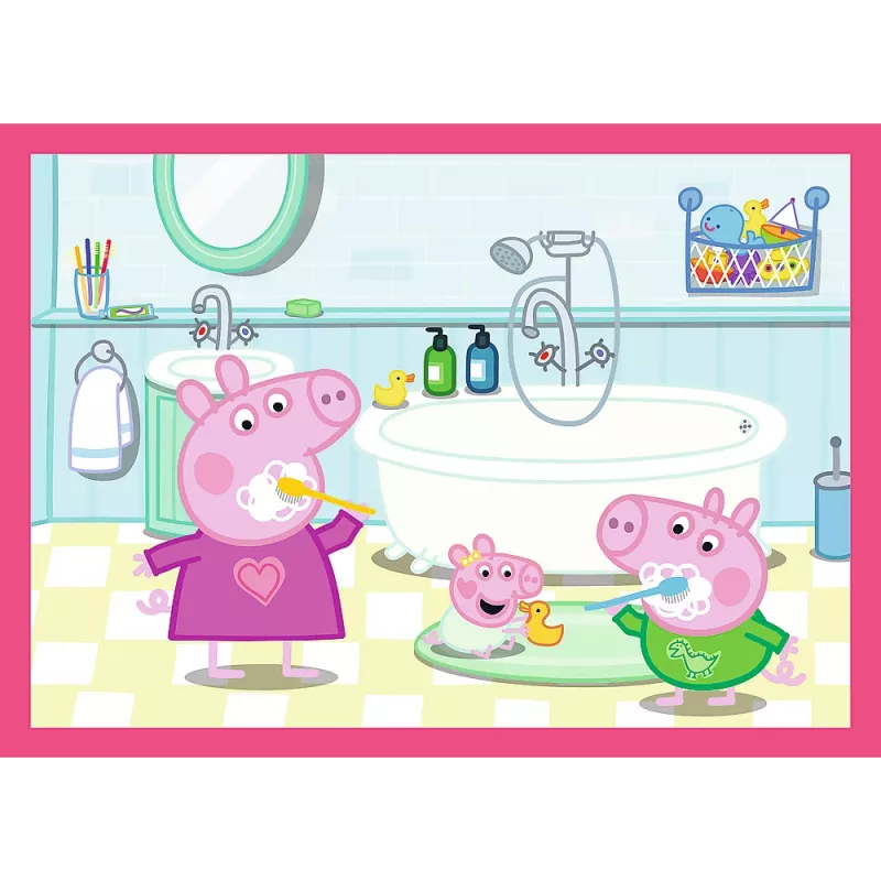 TREFL PUZZLE 4-in-1 Dėlionė (12, 15, 20, 24) – Peppa Loves Adventures – Trefl 34672