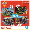 TREFL PUZZLE 4-in-1 Puzzle - Adventures of Fireman Sam