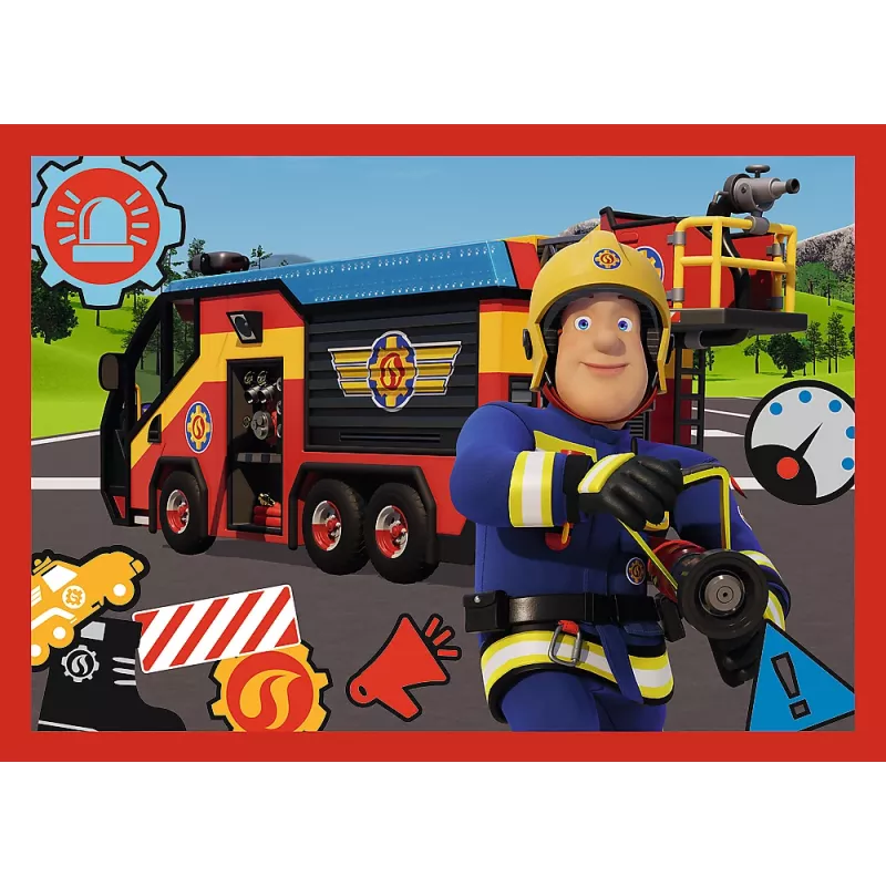 TREFL PUZZLE 4-in-1 Puzzle - Adventures of Fireman Sam