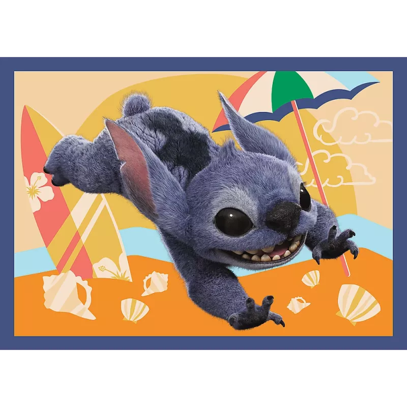 TREFL PUZZLE 4-in-1 Puzzle – Havajų atostogos – Disney Stitch Trefl 34666