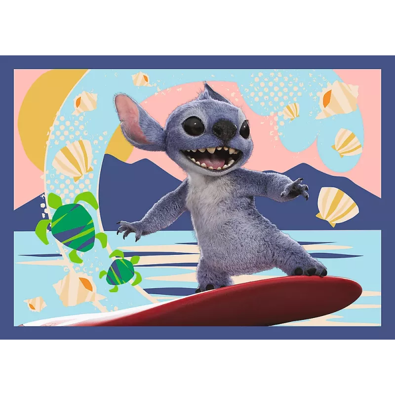TREFL PUZZLE 4-in-1 Puzzle – Havajų atostogos – Disney Stitch Trefl 34666