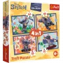 TREFL PUZZLE 4-in-1 Puzzle – Havajų atostogos – Disney Stitch Trefl 34666