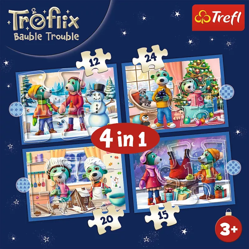 TREFL PUZZLE 4-in-1 Puzzle – Pas Treflikus sninga – Trefl 34657
