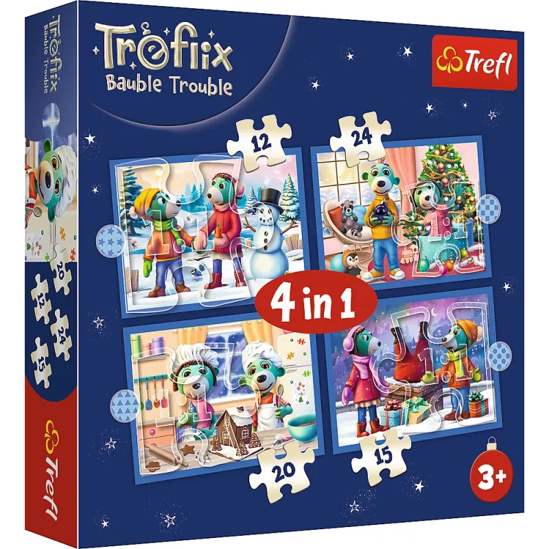 TREFL PUZZLE 4-in-1 Puzzle – Pas Treflikus sninga – Trefl 34657
