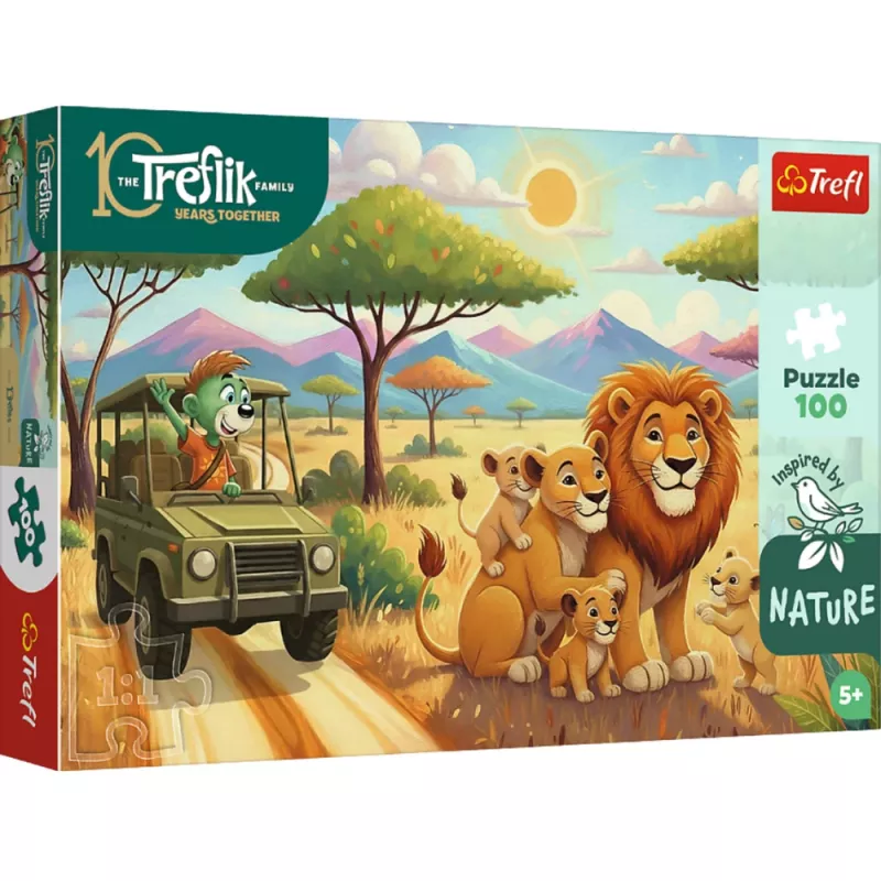 TREFL PUZZLE Dėlionė - 100 - Liūtai – Treflikų šeima - Trefl 16593
