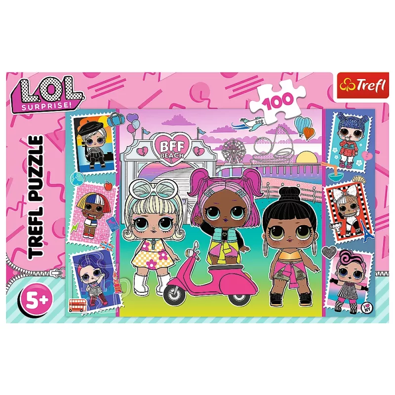 TREFL PUZZLE Dėlionė - 100 - LOL Dolls Photos Trefl 16443