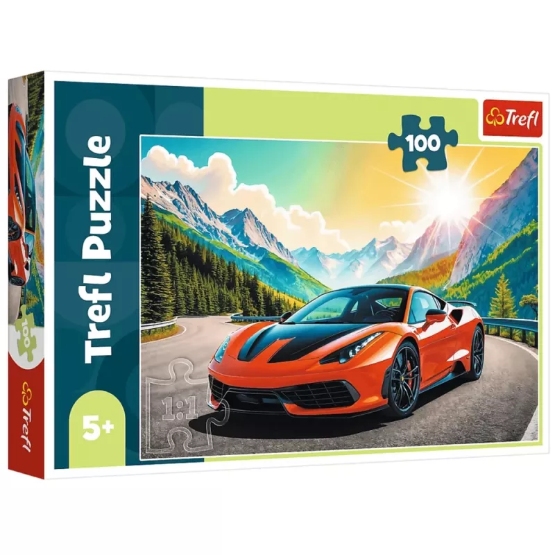 TREFL PUZZLE Dėlionė - 100 - Lenktynės su laiku Trefl 16490