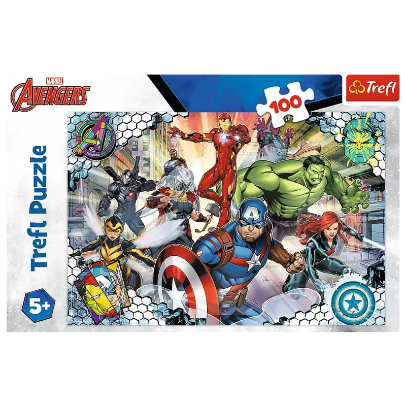 TREFL PUZZLE Dėlionė - 100 - Sławni Avengers - Disney Marvel The Avengers 16454