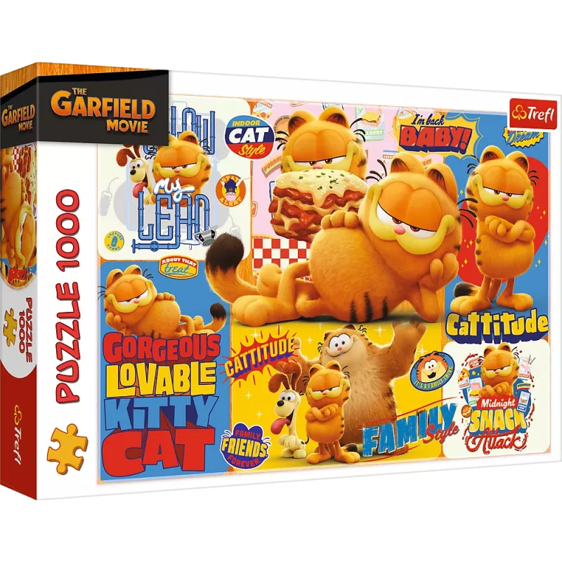 TREFL PUZZLE Dėlionė - 1000 - Garfieldo nuotykiai - Garfield Trefl 10935