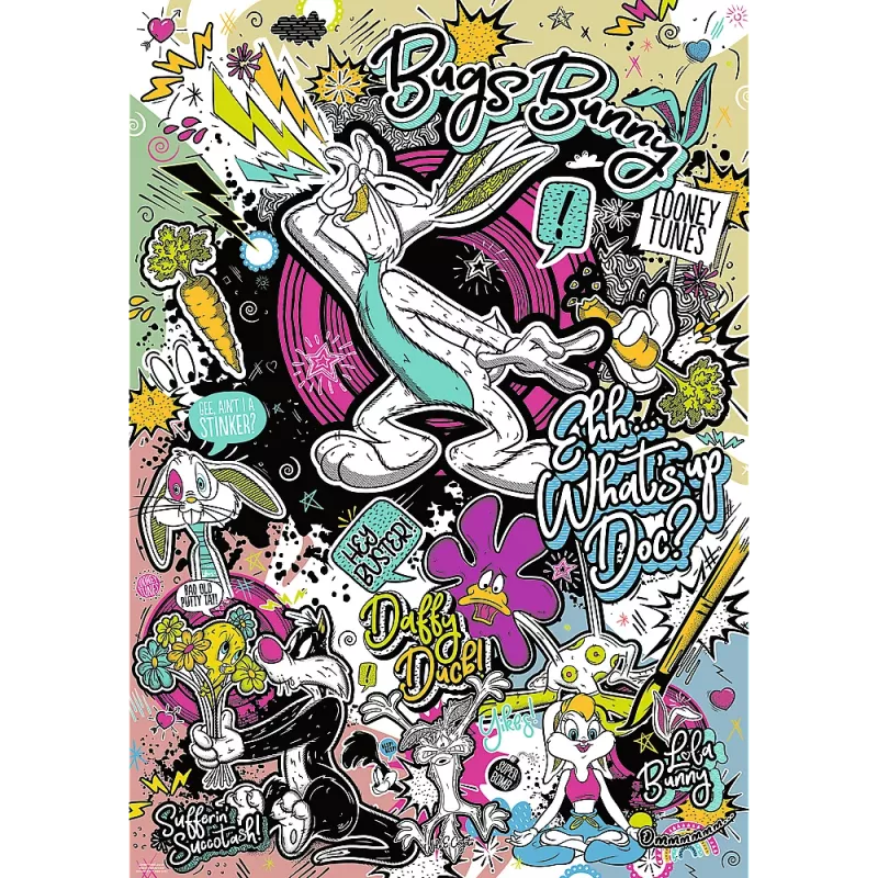TREFL PUZZLE Dėlionė - 1000 Premium Plus - Looney Tunes FSC Mix 70% 12066