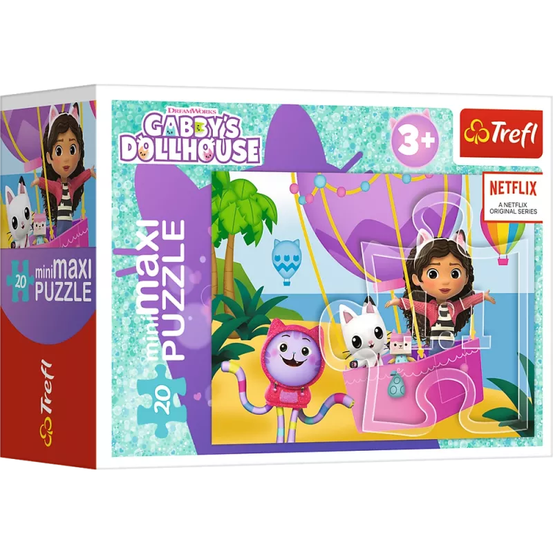 TREFL PUZZLE Dėlionė - 20 miniMaxi - Spalvinga diena su Gabby - Trefl 56041