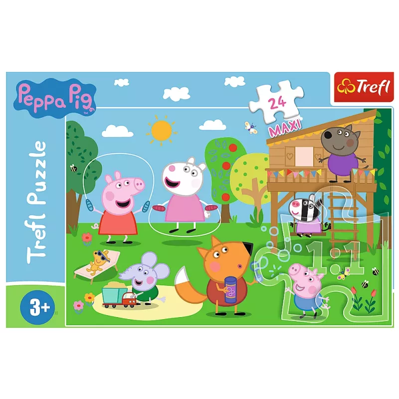 TREFL PUZZLE Dėlionė - 24 Maxi - Linksmybės pievelėje - Paršelis Pepa 14342