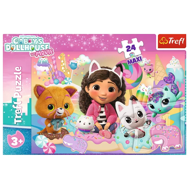 TREFL PUZZLE Dėlionė – 24 Maxi – Gabby's Cat World – Trefl 14381