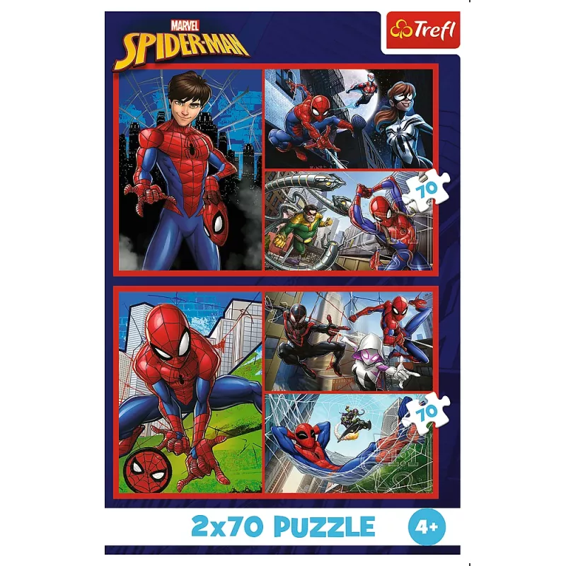 TREFL PUZZLE Dėlionė - 2x70 - Spider Stories - Disney Marvel Spiderman Trefl 34443