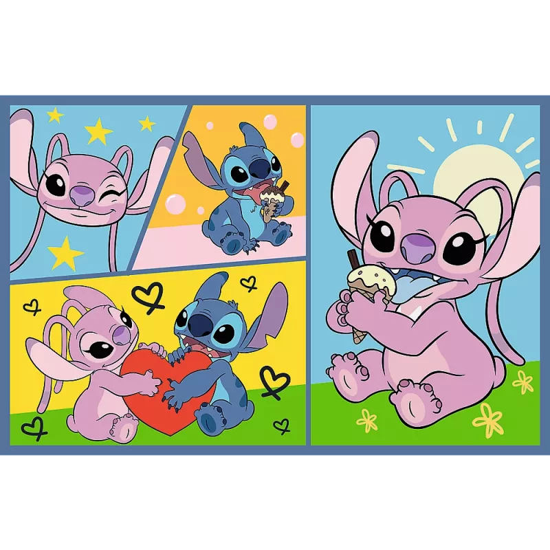 TREFL PUZZLE Dėlionė 2x70 Nuobodžiauti su Stitch'u nebus laiko Disney Lilo Stitch Trefl 34444